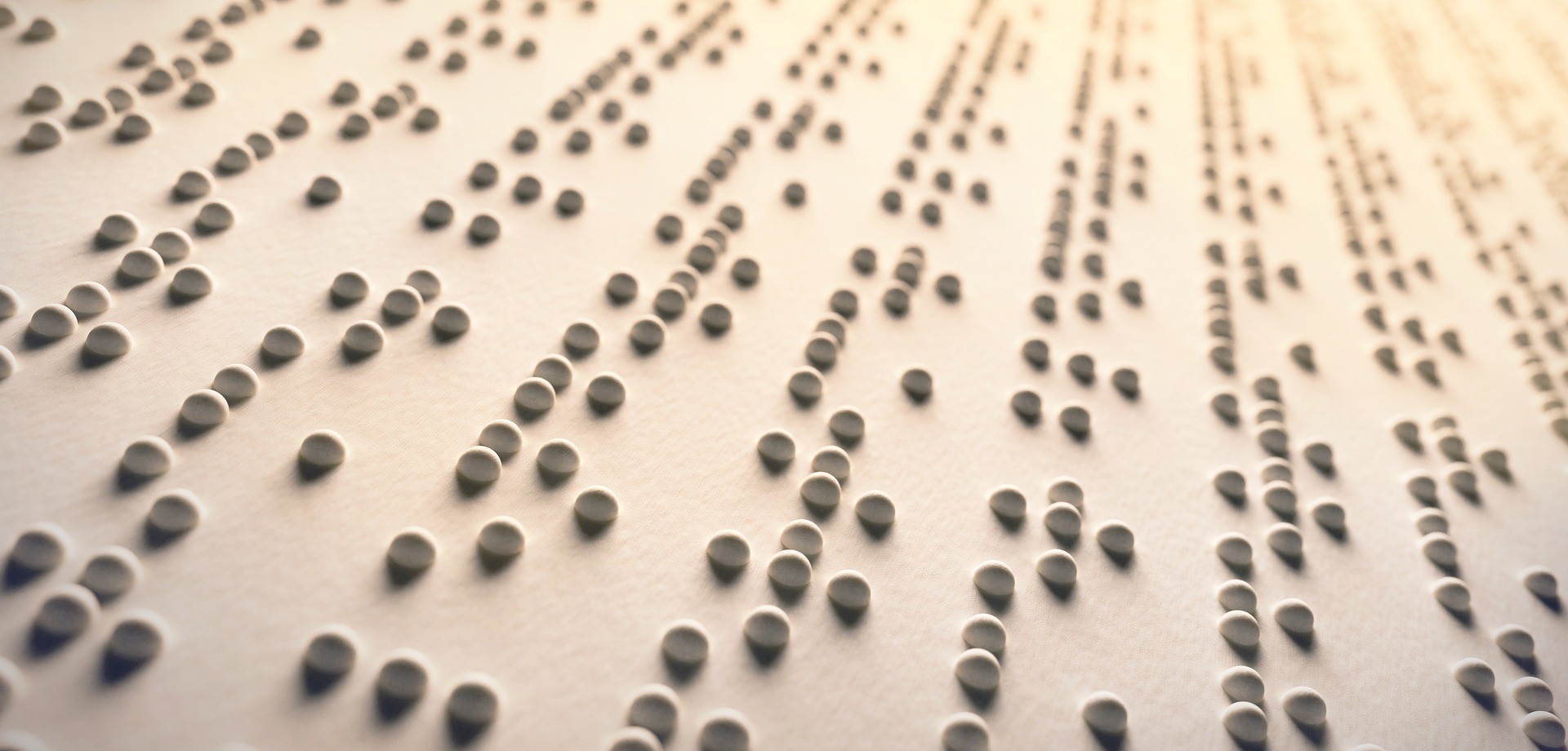 Bild zeigt Brailleschrift.