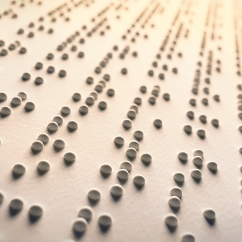 Bild zeigt Brailleschrift.